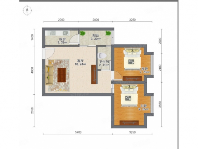 标的1：拍卖不动产1套